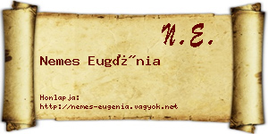 Nemes Eugénia névjegykártya